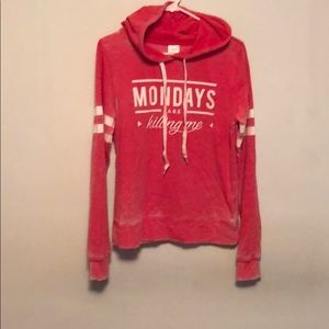 Distressed “Monday’s are killing me” hoodie 😊